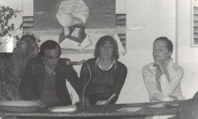 Con Vittoria Palazzo (ultima a destra) al "Salice" nei primi anni 70