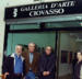 Gaetano Mazzotta, Alvaro Occhipinti, io e Bruna Aprea di fronte alla Galleria Ciovasso di corso Garibaldi a Milano